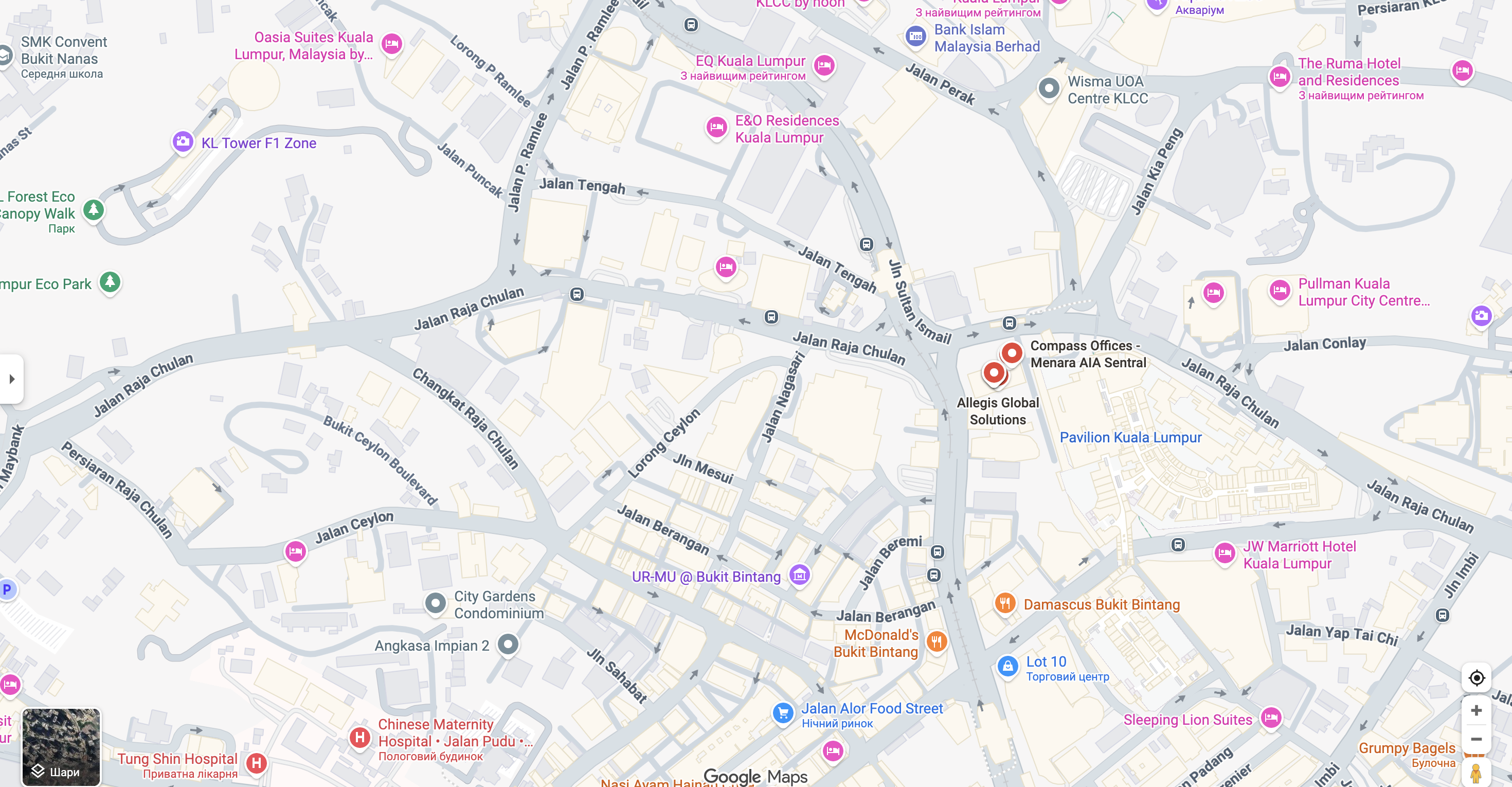 Location of the Kuala Lumpur office